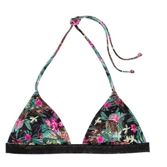 (XL) VICTORIA'S SECRET Essential Shine Strap Triangle Swim Top - Picture 1 of 13